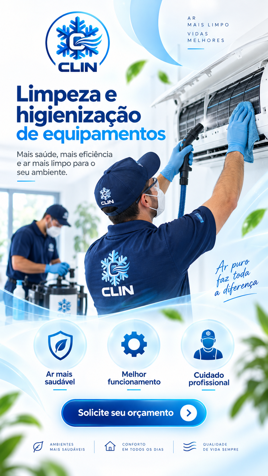 Técnico da Clin atuando em sistema VRF